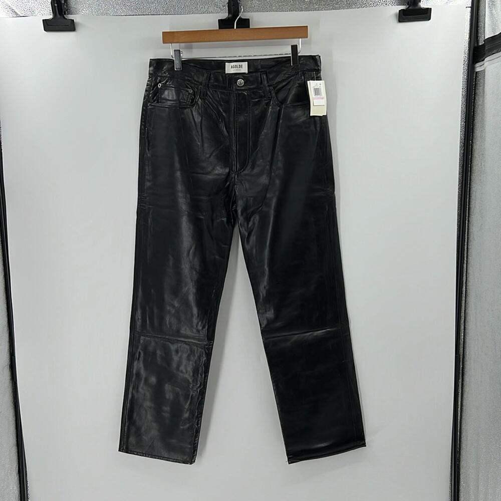 Agolde Women's Recycled Leather 90's Pinch Waist Jeans - Detox - 32 - NWT